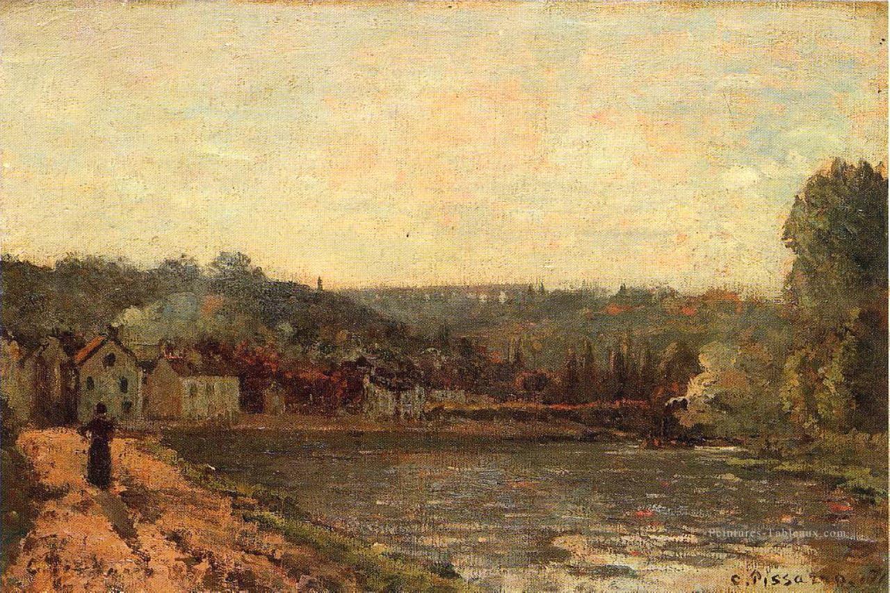 les berges de la Seine au bougival 1871 Camille Pissarro Peintures à l'huile